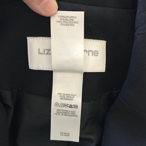SALE Liz Claiborne Navy Career Suit Set - 4 Petite - Picture 9 of 10